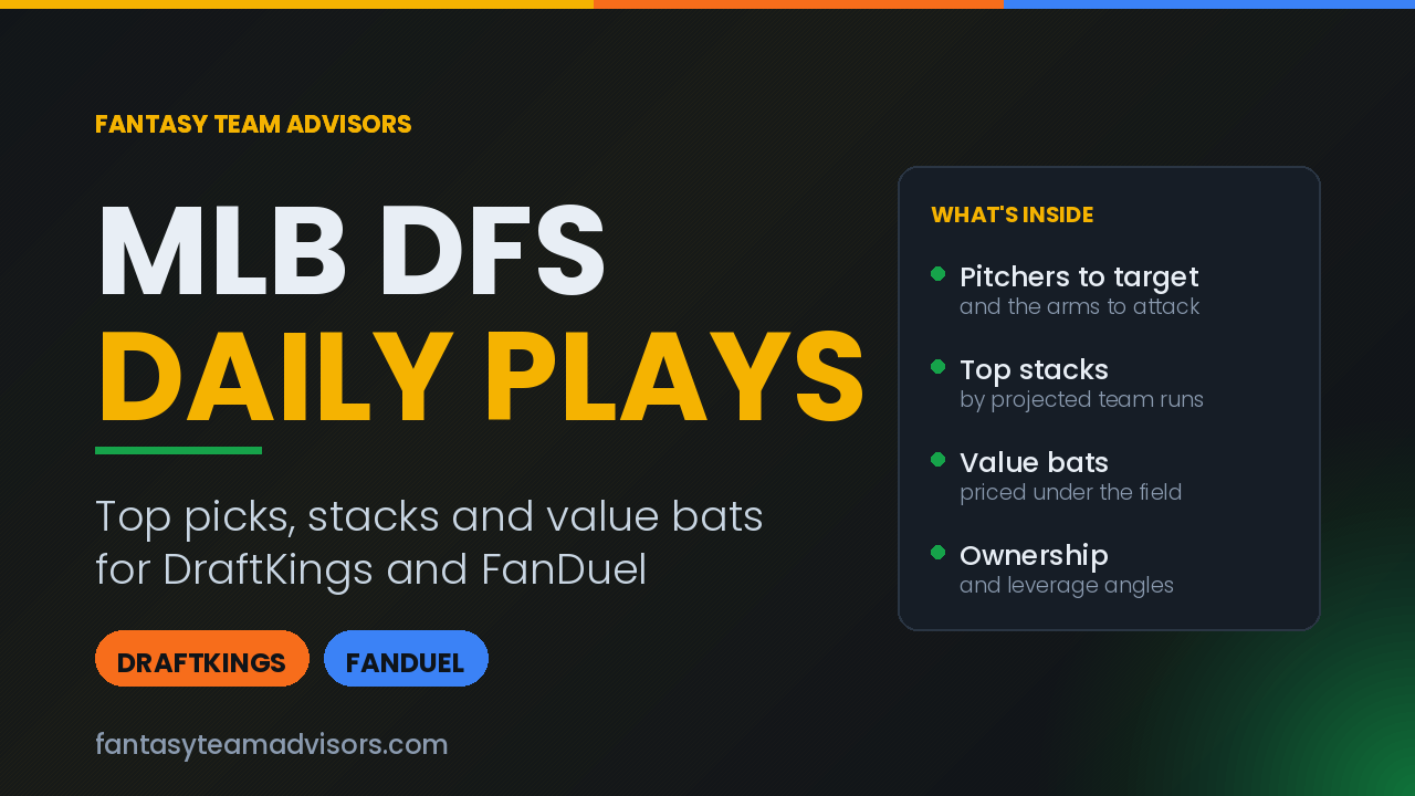 MLB DFS Picks Today