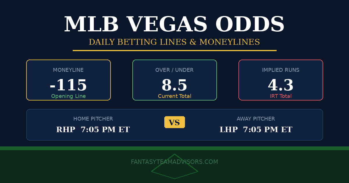 MLB DFS Vegas Odds