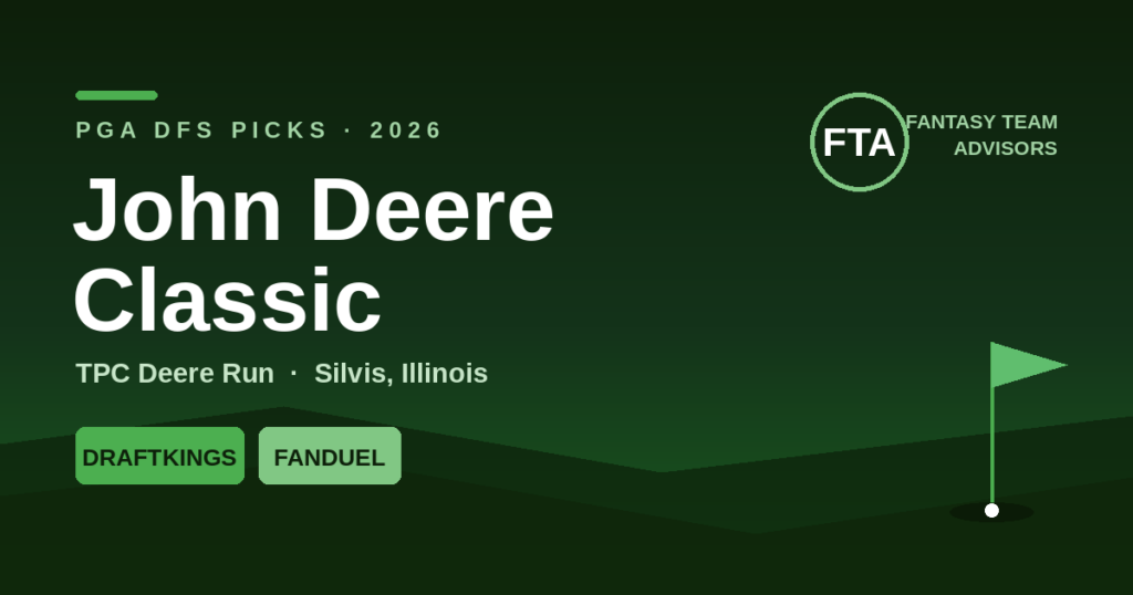 John Deere Classic DFS Picks 2026 DraftKings FanDuel TPC Deere Run.